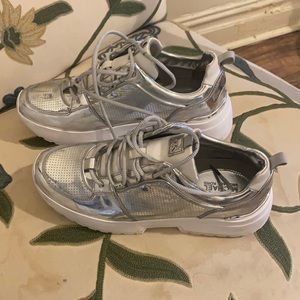 Micheal Kors silver sneakers